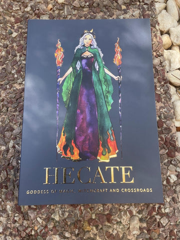 Greek Goddess journal, Goddess Hecate, Greek Goddess of Magick, wiccan journal, witch journal, A5 size, We all come from a Goddess collection.