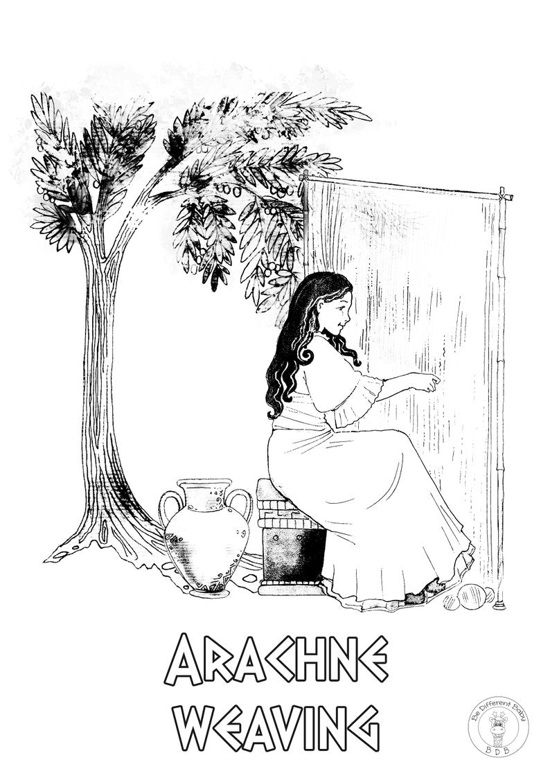 Greek Mythology Coloring Pages/If you and your children love Greek Mythology this is a must have! 12 unique hand drawn Mythological scenes!