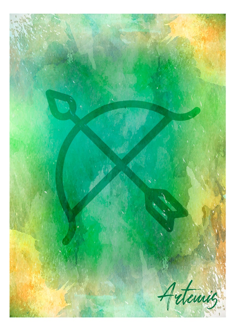 Greek Gods symbols cards/Percy Jackson inspired cards/13 cards with each God/Goddess symbol,perfect for Greek Mythology parties!