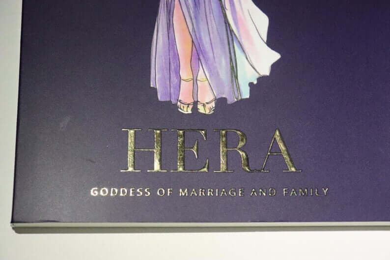 Greek Goddess Journal,Goddess Hera journal, Gold foil A5 Goddess notebook, Hera Queen, We all come from a Goddess collection