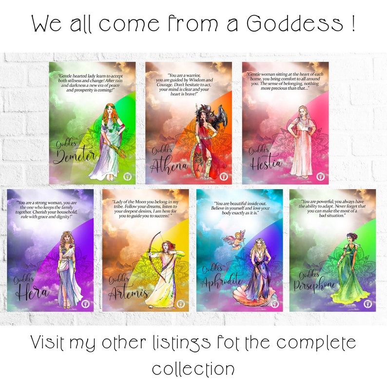 A colorful art print featuring Goddess Artemis, the Greek Goddess of the moon and the hunt, with a quote by Rumi.