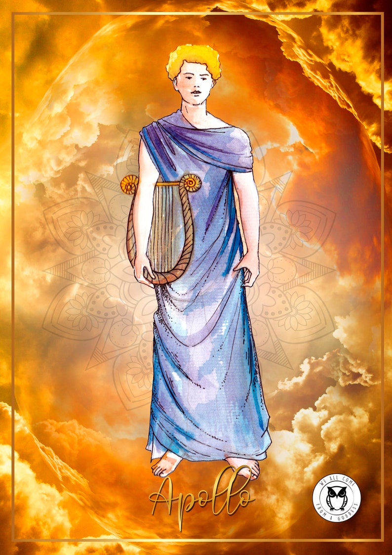 Apollo & Hermes Prayer Cards | Greek Gods Invocation

