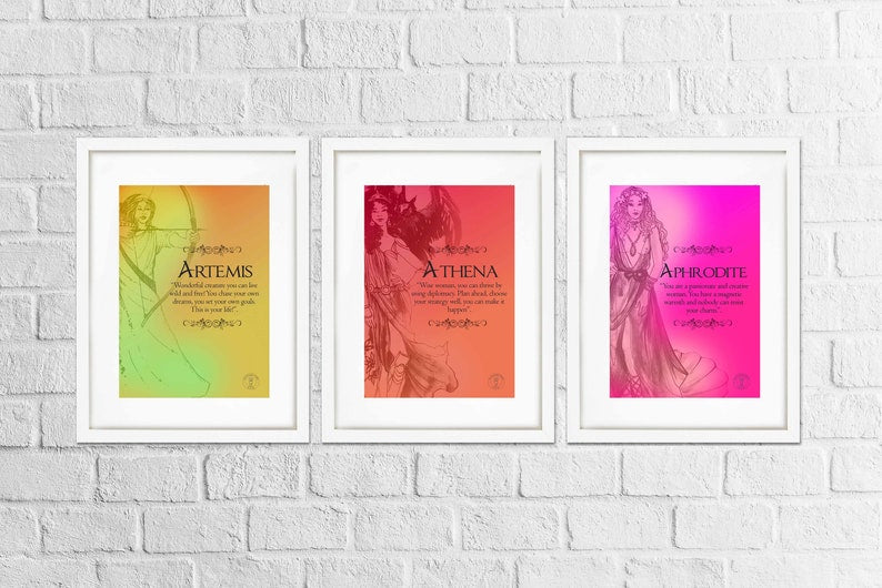 Greek Goddesses Prints/ Greek Goddesses Cards/Discover the Goddess inside you! /14 pages instant download/altar supplies/digital file