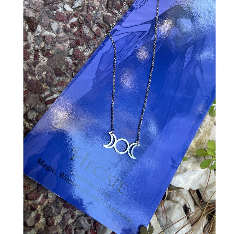 Goddess Hecate Necklace | Triple Faced Protector Jewelry

