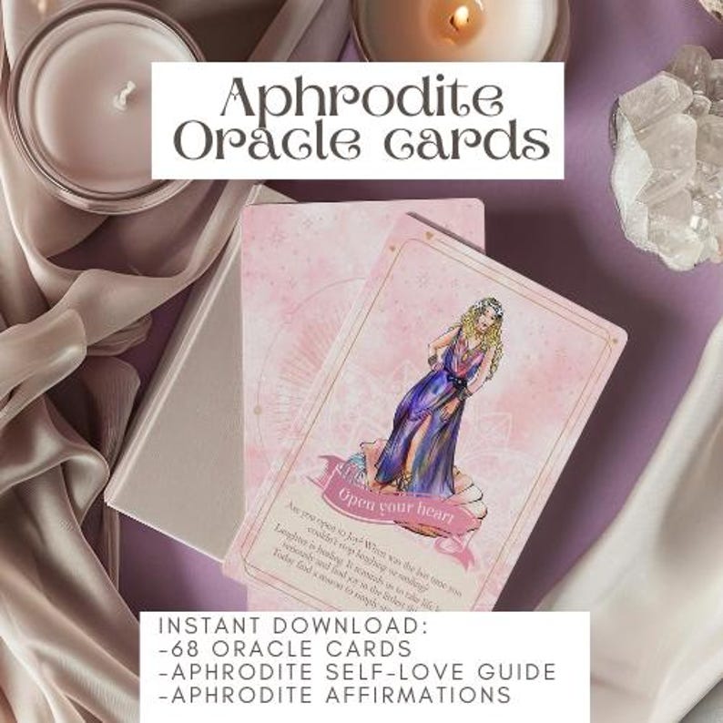 Aphrodite oracle cards/Goddess oracle deck/self- love cards/Goddess Aphrodite rising/Discover your Aphrodite power