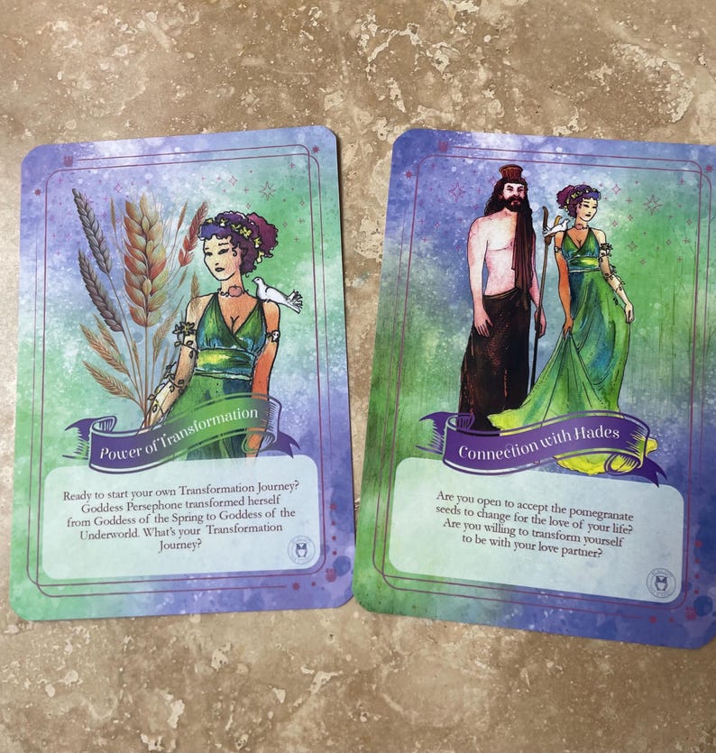 Persephone Oracle Cards | 56-Card Greek Goddess Deck

