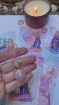 Goddess Aphrodite self-love activator/Rose Quartz Perfume Bottle Neckl…

